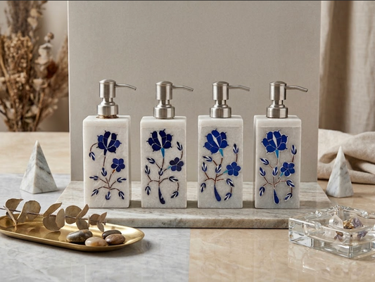 The Indigo Inlay Vanity Set (Set of 4)